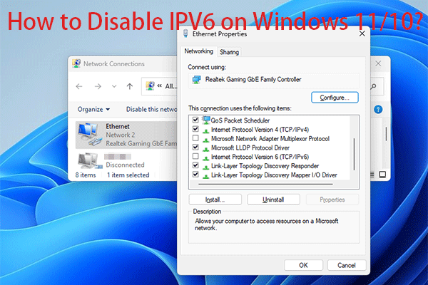 Как отключить IPv6 в Windows 11 или Windows 10?