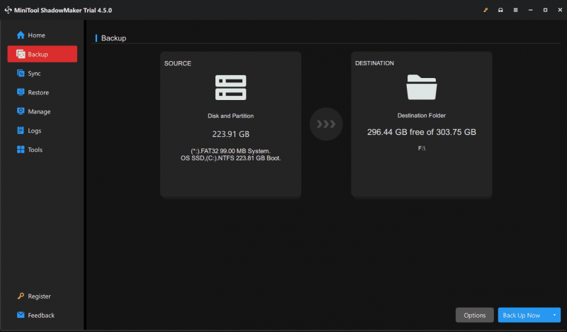   Backup ng system ng MiniTool ShadowMaker