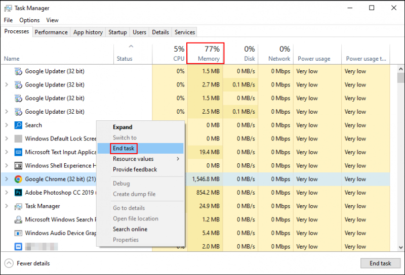 Cari cara untuk memperbaiki adobe selepas kesan daripada memori pada tingkap