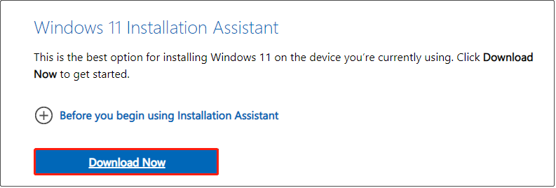   descărcați Asistentul de instalare Windows 11