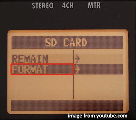   formater la carte SD