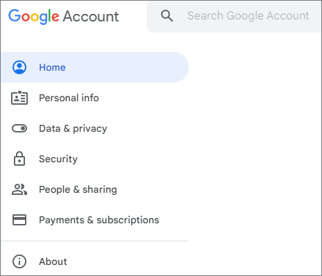   gestisci il tuo account Google
