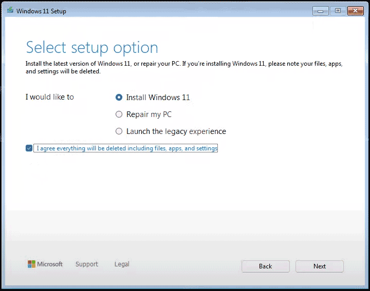   Installazione di Windows 11
