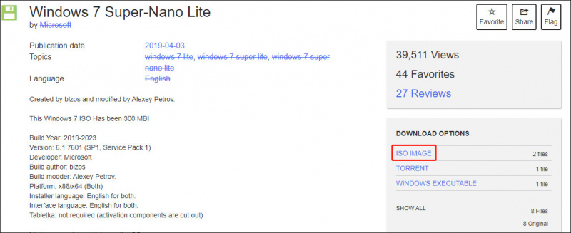Tải xuống và cài đặt Windows 7 Lite Super Lite Edition ISO miễn phí