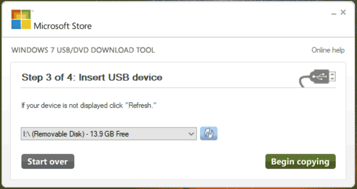   Windows orodje za prenos USB/DVD