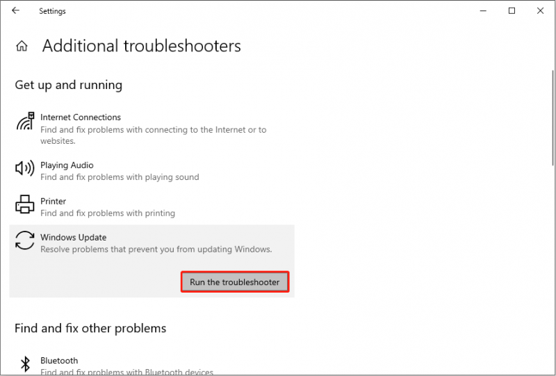   execute o solucionador de problemas do Windows Update