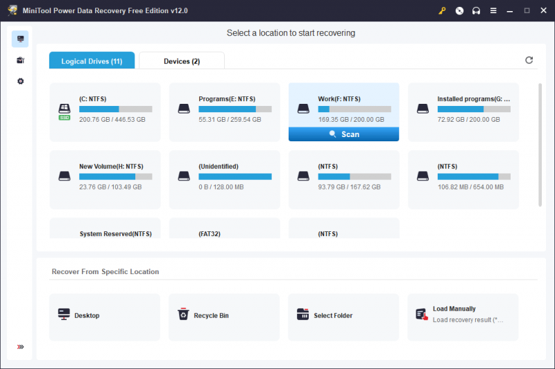   Pemulihan Data Kuasa MiniTool