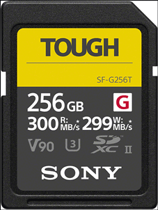   כרטיס SD של Sony SF-G Tough Series