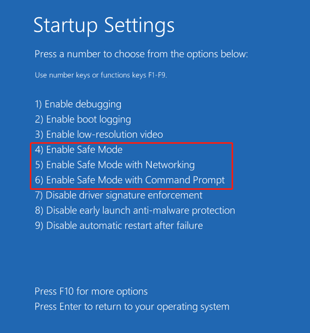 Windows 10 güvenli mod