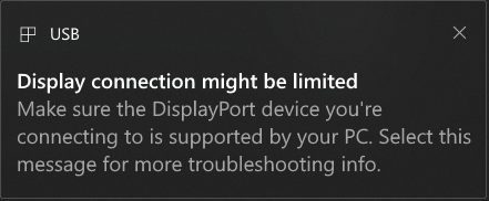 La connexion à l'affichage peut être limitée dans Windows 10