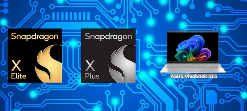   ASUS Copilot+ dators ar Snapdragon X Elite un X Plus procesoru