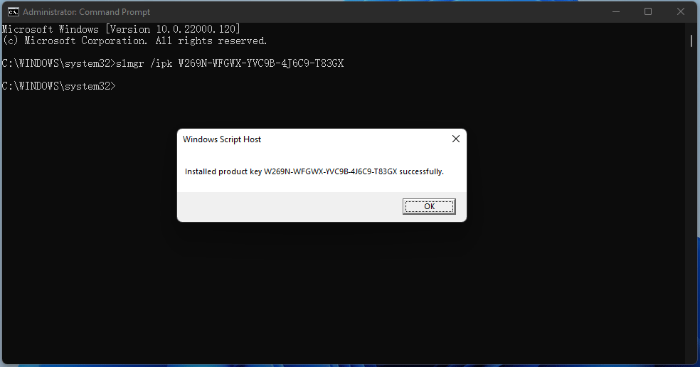 เปิดใช้งาน Windows 11 ด้วย KMS