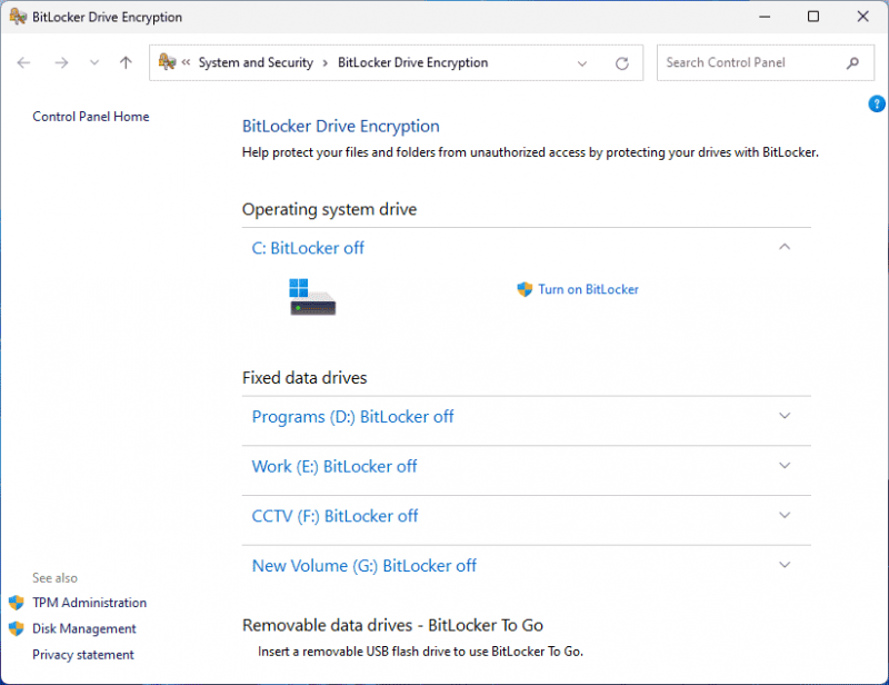 Nejlepší opravy: BitLocker chybí nebo se nezobrazuje ve Windows 10 11