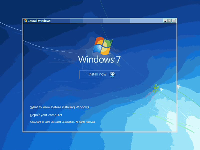   instalação limpa do Windows 7
