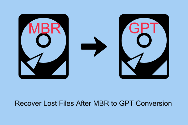 Sådan gendannes mistede filer efter MBR til GPT-konvertering
