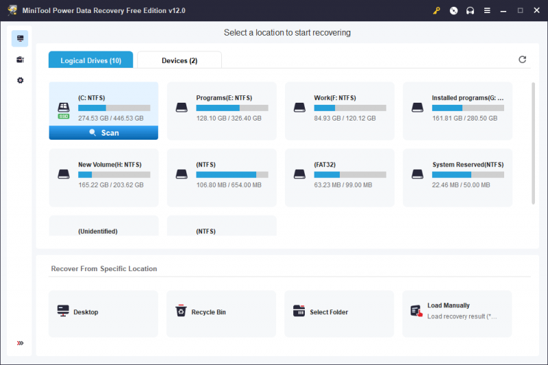   herstel verwijderde bestanden met MiniTool Power Data Recovery