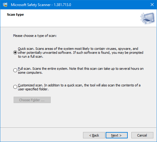 Download do Microsoft Safety Scanner 32 64 bits e correção de problemas de download