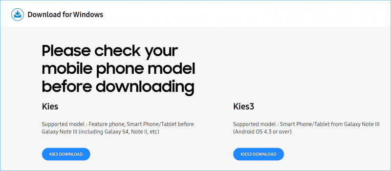 Samsung Kies - Qu'est-ce que c'est, comment télécharger et installer Windows Mac