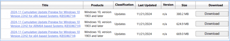   ดาวน์โหลด KB5046714 จาก Microsoft Update Catalog