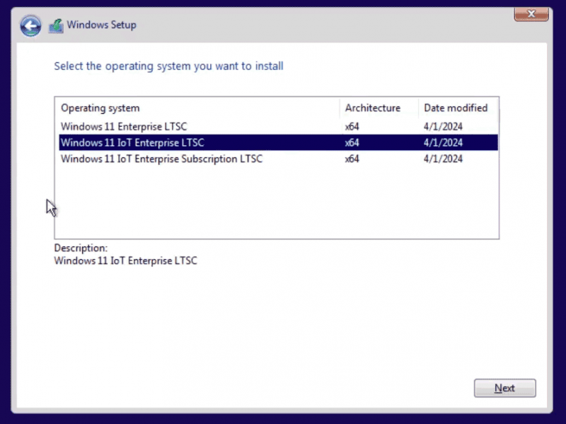   Windows 11 loT Enterprise LTSC