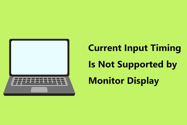 Reparar el tiempo de entrada actual no es compatible con la pantalla del monitor