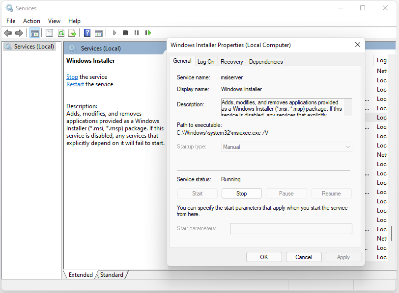 Cara Mengaktifkan/Menonaktifkan Layanan Penginstal Windows di Windows 11