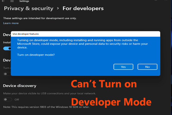 Vous ne pouvez pas activer le mode développeur dans Windows 11 ? Réparez-le de 4 manières !