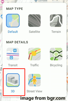   Visualização 3D do Google Maps para dispositivos móveis