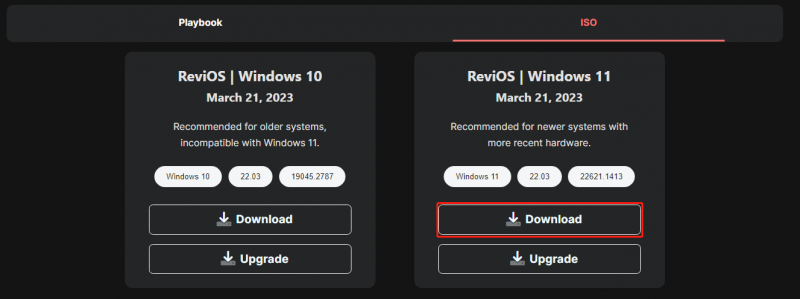   Windows 11 ReviOS 22H2 డౌన్‌లోడ్