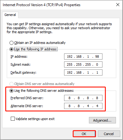   DNS सर्वर पते बदलें