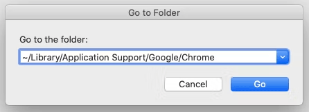   przejdź do folderu Chrome