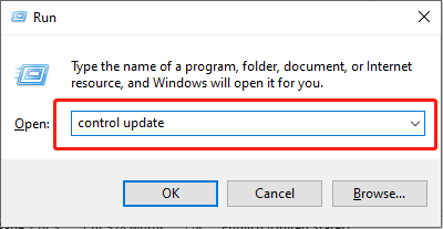   do poľa napíšte update control