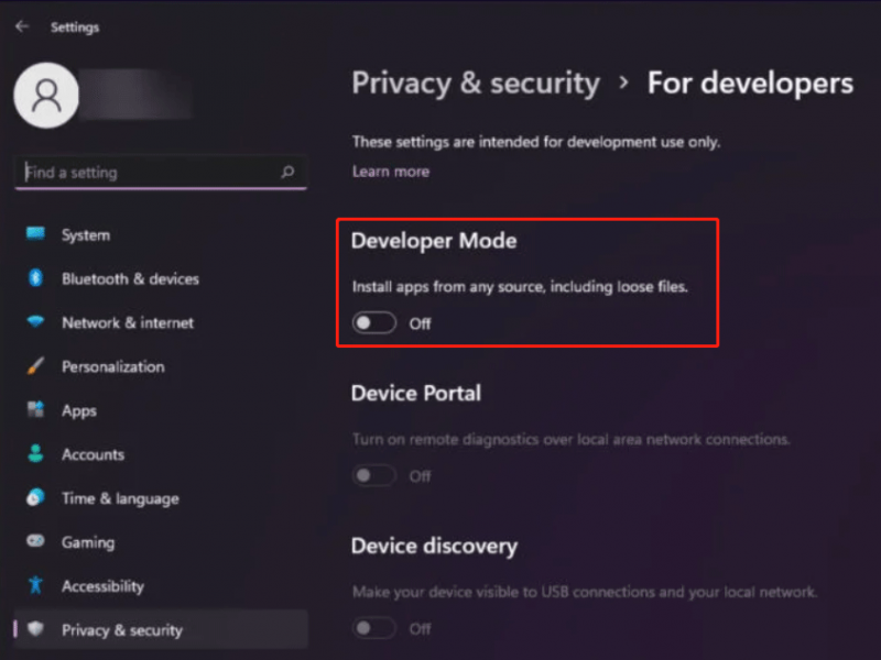 ¿Cómo desactivar el modo desarrollador en Windows 11 10?