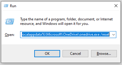   réinitialiser OneDrive