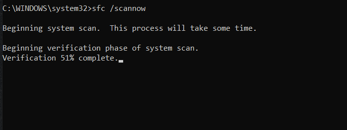   sfc escanear Windows 10