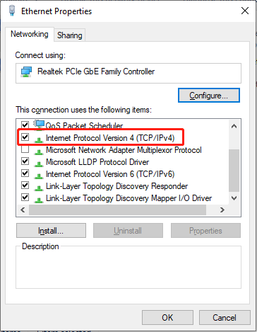   இணைய நெறிமுறை பதிப்பு 4 (TCP/IPv4)