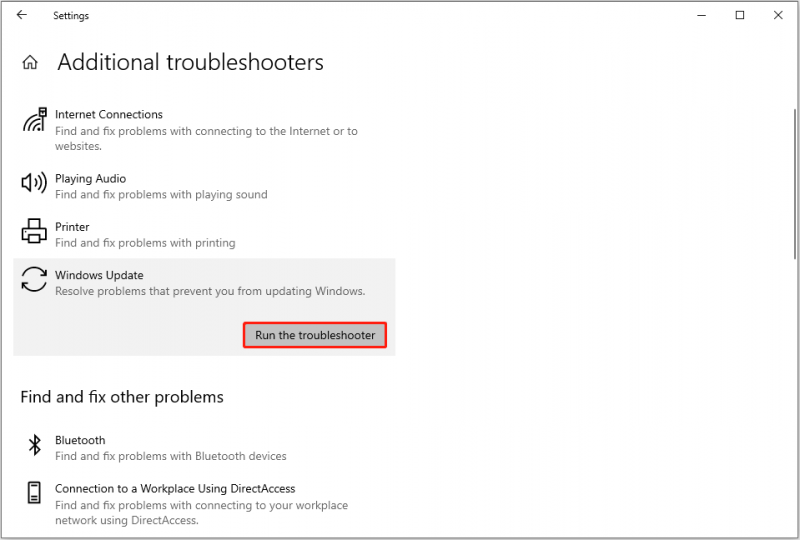   execute o solucionador de problemas do Windows Update