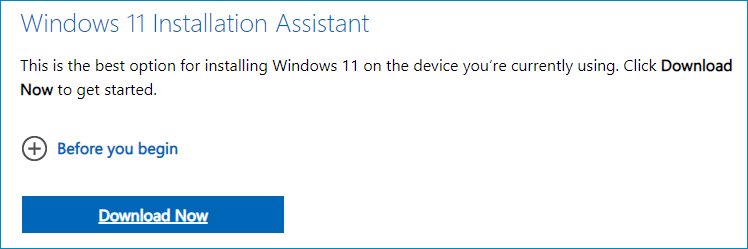   baixar o Assistente de Instalação do Windows 11