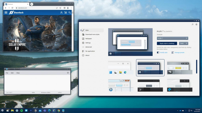 Få Windows 11 10 til å se ut som Windows XP ved å bruke Window Blinds 11