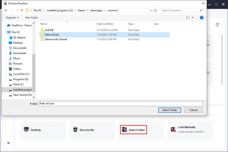   กู้คืนไฟล์เกมที่หายไปโดยใช้ MiniTool Power Data Recovery