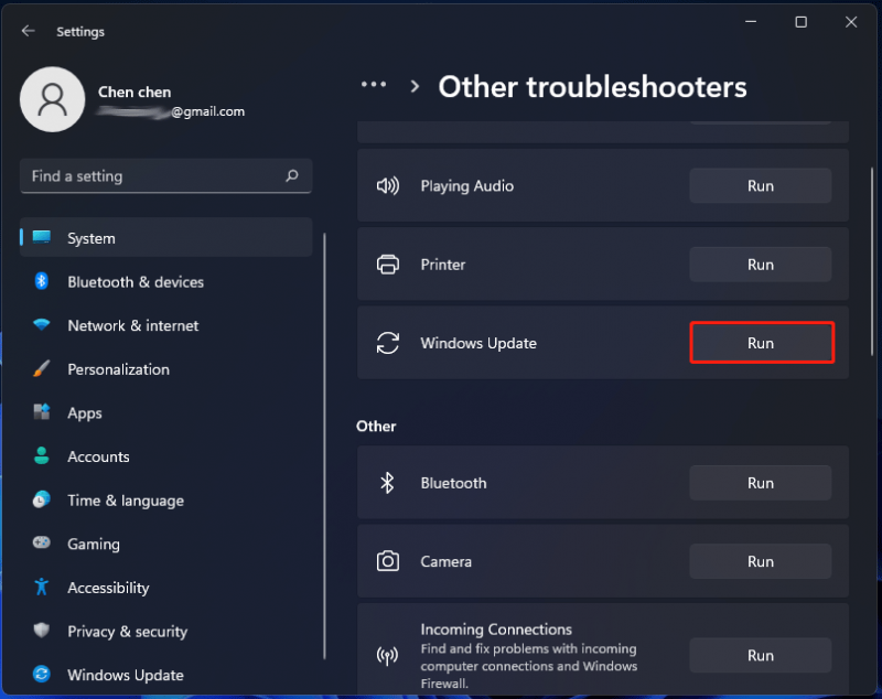   Troubleshooter sa Pag-update ng Windows 11