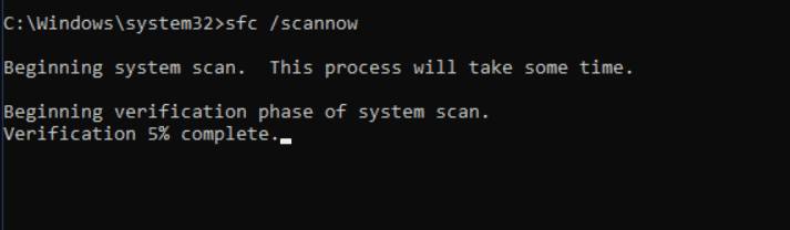   sfc escanear Windows 11