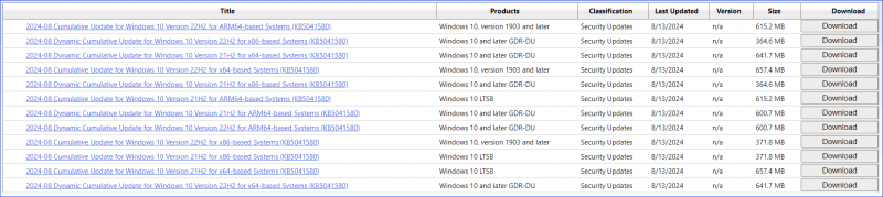   KB5041580'i indir