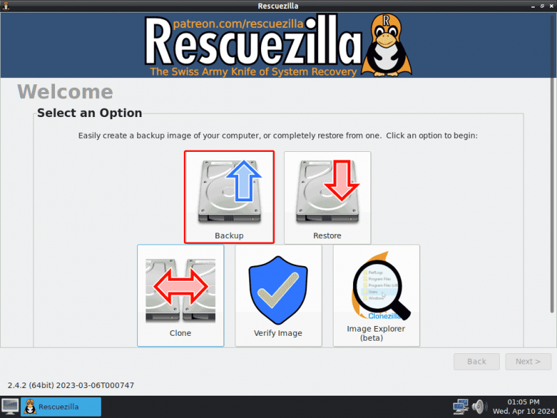   Rescuezilla-Backup