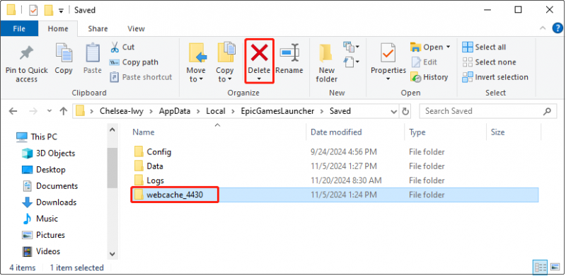   limpe o cache Epic no File Explorer