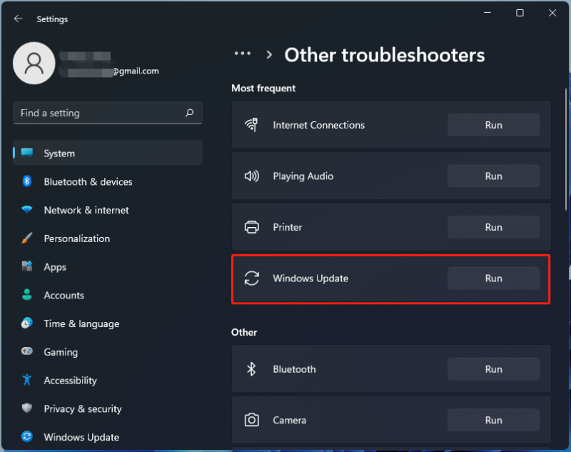   Solucionador de problemas de atualização do Windows 11