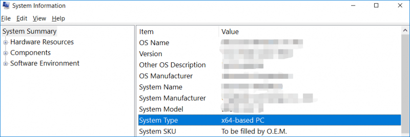   kontrollige Windows 11 süsteemi tüüpi msinfo32 kaudu