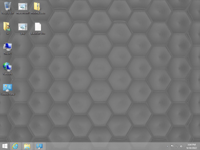   Windows 8 grå tema