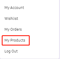   haga clic en Mis productos