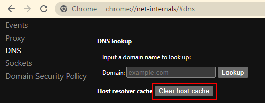 O que fazer se chrome: net-internals #dns não funcionar?
